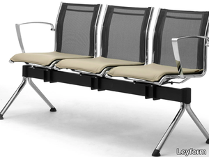 ORIGAMI RX - Freestanding steel beam seating with armrests _ Leyform