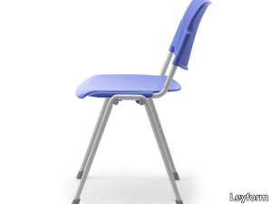 LAMIA - Stackable polypropylene chair with linking device open back _ Leyform