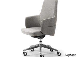 OPERA - Height-adjustable wool executive chair with armrests _ Leyform