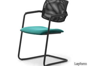 LAILA - Cantilever steel and fabric chair _ Leyform