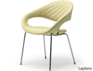 SAMBA - Leather easy chair with armrests _ Leyform