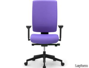 WIKI - Height-adjustable fabric office chair with 5-Spoke base _ Leyform