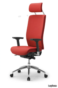 WIKI - Height-adjustable fabric office chair with 5-Spoke base _ Leyform