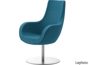 VICTORIA - Swivel wool easy chair with armrests _ Leyform