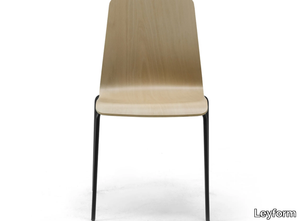 ZEROSEDICI WOOD - Stackable multi-layer wood chair with linking device _ Leyform