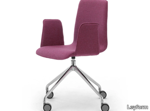 ZEROSEDICI - Swivel fabric chair with armrests _ Leyform