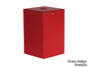 DAVID - Bonded leather laundry container _ limac design firestyle