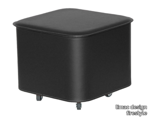 PUFFO - Storage bonded leather pouf _ limac design firestyle