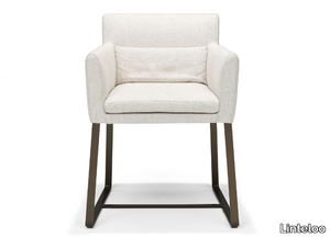 PAVIA - Sled base fabric chair with armrests _ Linteloo