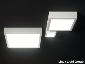 BOX_SQ - LED glass and aluminium ceiling light _ Linea Light Group