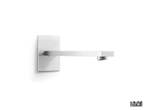 CANNE 105 - Wall-mounted stainless steel sink spout with plate _ Linki