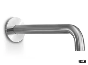 CANNE 225 - Wall-mounted stainless steel bathtub spout with plate _ Linki