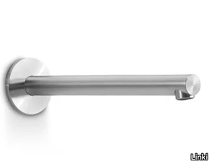 CANNE 252 - Wall-mounted stainless steel bathtub spout with plate _ Linki