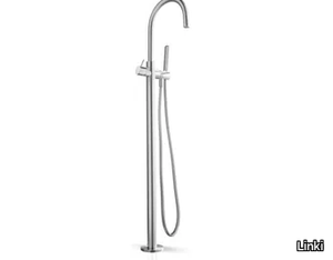 DECO 071 - Floor standing stainless steel bathtub mixer with hand shower _ Linki