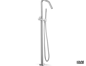 DECO 080 - Floor standing stainless steel bathtub mixer with hand shower _ Linki