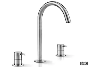 DECO 202 - 3 hole countertop stainless steel washbasin mixer _ Linki