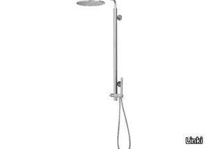 INSERT 050 - Wall-mounted stainless steel shower panel with hand shower _ Linki