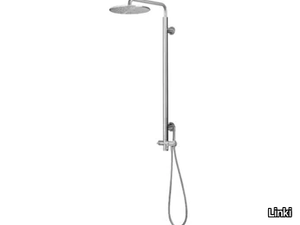 INSERT 051 - Wall-mounted stainless steel shower panel with hand shower _ Linki