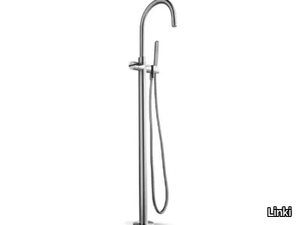 INSERT 071 - Floor standing stainless steel bathtub mixer with hand shower _ Linki