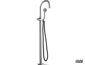 INSERT 072 - Floor standing stainless steel bathtub mixer with hand shower _ Linki