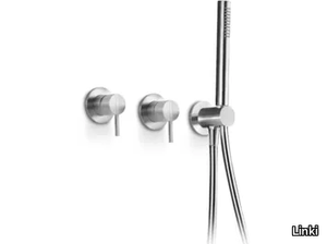 STYLO 225 - Stainless steel bathtub / shower tap set with shower hand _ Linki