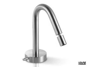 ROUND RND020 - Countertop stainless steel bidet mixer with swivel spout _ Linki