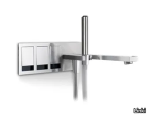 TEK 221 - Wall-mounted stainless steel bathtub mixer with hand shower _ Linki