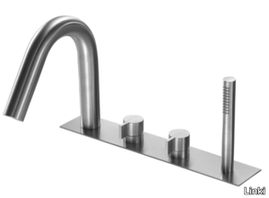 INSERT 208 - Deck mounted stainless steel bathtub tap with hand shower _ Linki