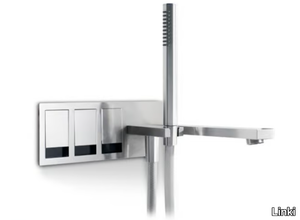 TEK 220 - Wall-mounted stainless steel bathtub mixer with hand shower _ Linki