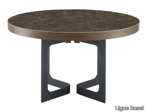 JAVA - Round extending walnut table _ Ligne Roset