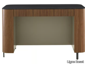 POSTMODERNE - Rectangular wood veneer writing desk _ Ligne Roset