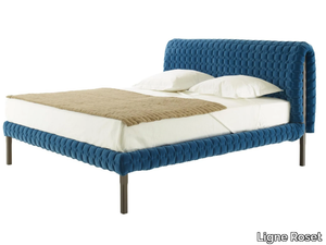 RUCHÉ - Fabric double bed with upholstered headboard _ Ligne Roset