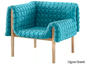 RUCHÉ - Fabric easy chair with armrests _ Ligne Roset