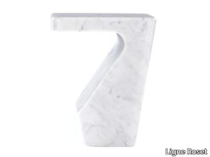 STUMP - Low rectangular Carrara marble coffee table _ Ligne Roset