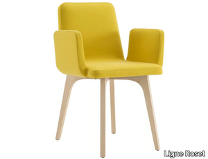 VIK - Upholstered fabric chair with armrests _ Ligne Roset