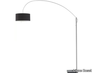 MAMA - Arc lamp in steel with cotton shade _ Ligne Roset