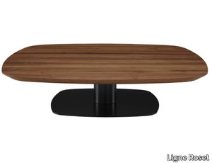 ALSTER - Low square walnut coffee table _ Ligne Roset