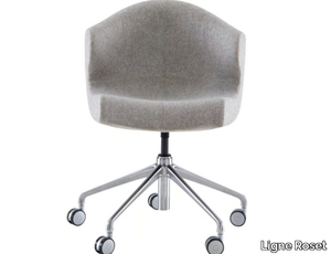 ALSTER - Swivel fabric office chair with castors with 5-Spoke base _ Ligne Roset