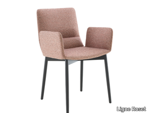 BENDCHAIR - Upholstered fabric chair with armrests with removable cover _ Ligne Roset