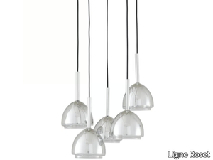 CHROME BELL - LED Borosilicate glass pendant lamp _ Ligne Roset