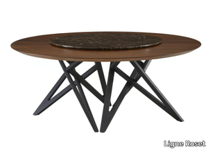 ENNÉA - Round wooden dining table with Lazy Susan _ Ligne Roset