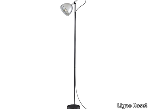 CHROME BELL - LED adjustable glass and steel floor lamp _ Ligne Roset