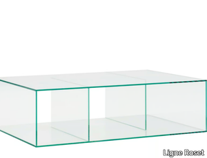 SALDO - Low rectangular glass coffee table _ Ligne Roset