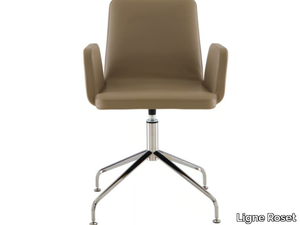 VIK - Swivel with 4-spoke base fabric chair with armrests _ Ligne Roset