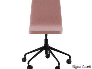 VIK - Swivel fabric office chair with castors with 5-Spoke base _ Ligne Roset