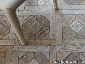 ESSENCE - QUADROTTA 1 - Marble flooring with wood effect _ Lithos Mosaico Italia