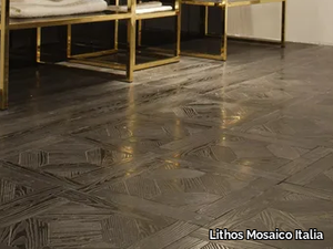 ESSENCE - QUADROTTA 1G - Marble flooring with wood effect _ Lithos Mosaico Italia