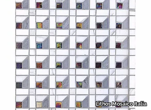 BOITE - CONTEMPORARY BOX - CUBE 15 GLASS - Mosaico in marmo e vetro _ Lithos Mosaico Italia