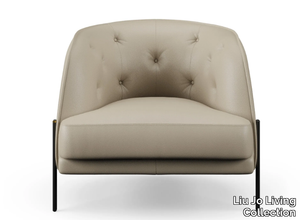 CAILLOU - Tufted leather armchair with armrests _ Liu Jo Living Collection