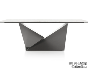 FOLDS - Rectangular glass table _ Liu Jo Living Collection